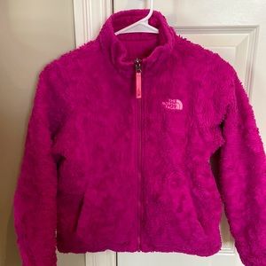 The North Face girls fleece Reversible coat, size M